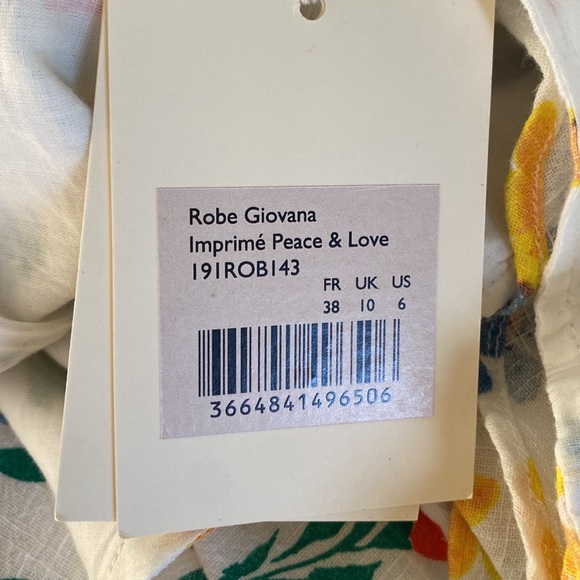 Sezane Giovanna Dress Size 38 FR 6 US Wrap NWT - Picture 3 of 6